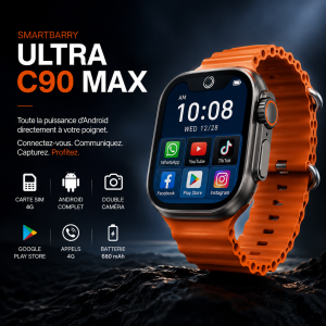 Smartwatch Ultra C90 Max Android 4G avec carte SIM